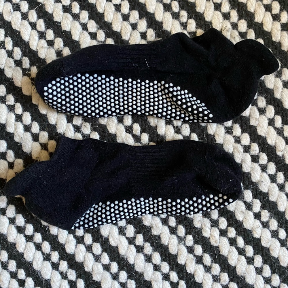 Three Pairs of Black and White Sticky Socks